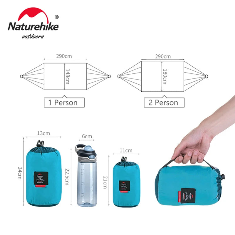Naturehike Hangmat | Blauw / Oranje / Groen | 1-2 Persoons