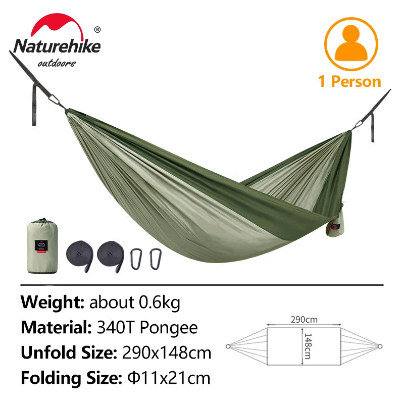 Naturehike Hangmat | Blauw / Oranje / Groen | 1-2 Persoons