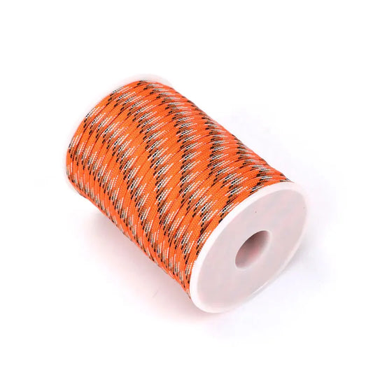 Paracord 550 | Type III 4mm | Zwart & Oranje | 5M/15M/30M