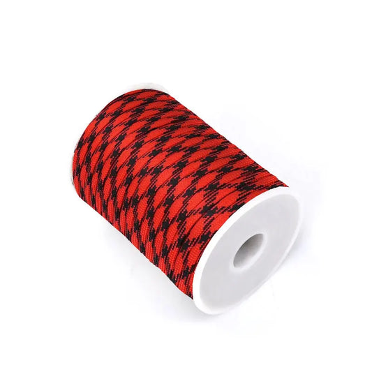 Paracord 550 | Type III 4mm | Zwart & Rood | 5M/15M/30M