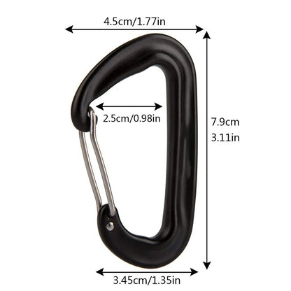 Karabijnhaak 12kN | Zwart | 2pcs