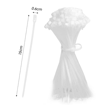Kabelbinders | Herbruik- en verstelbaar | Wit | 100/200/300/500pcs