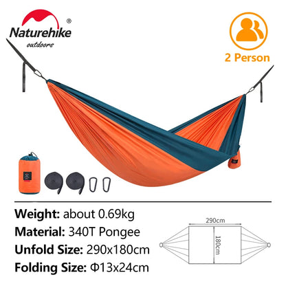 Naturehike Hangmat | Blauw / Oranje / Groen | 1-2 Persoons