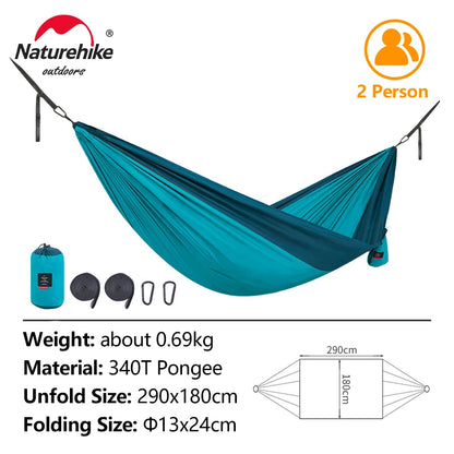Naturehike Hangmat | Blauw / Oranje / Groen | 1-2 Persoons