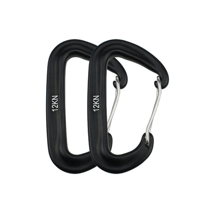 Karabijnhaak 12kN | Zwart | 2pcs