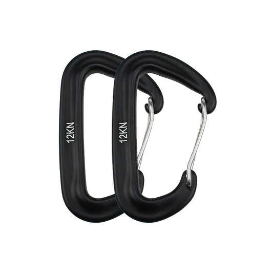 Karabijnhaak 12kN | Zwart | 2pcs