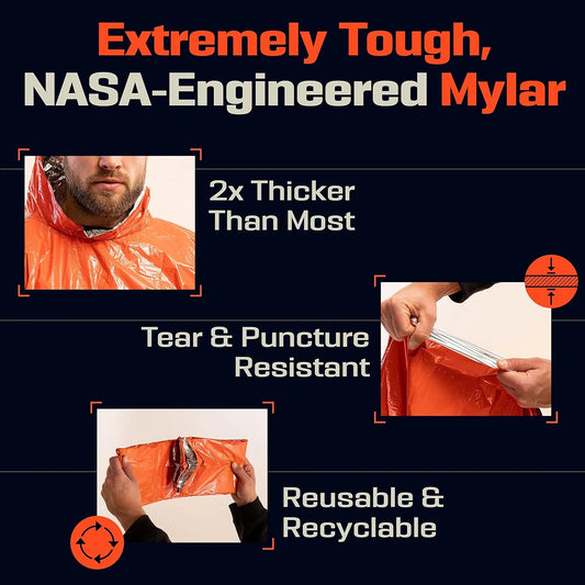 Poncho Mylar | Oranje | 1pc