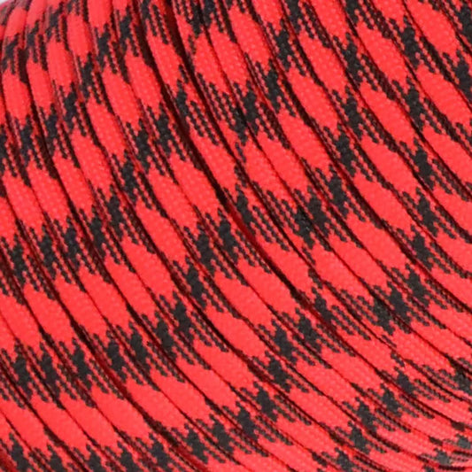 Paracord 550 | Type III 4mm | Zwart & Rood | 5M/15M/30M