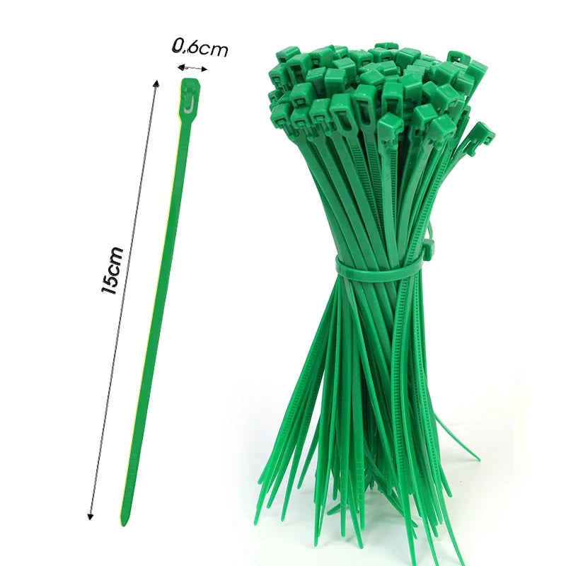 Kabelbinders | Herbruik- en verstelbaar | Groen | 100/200/300/500pcs
