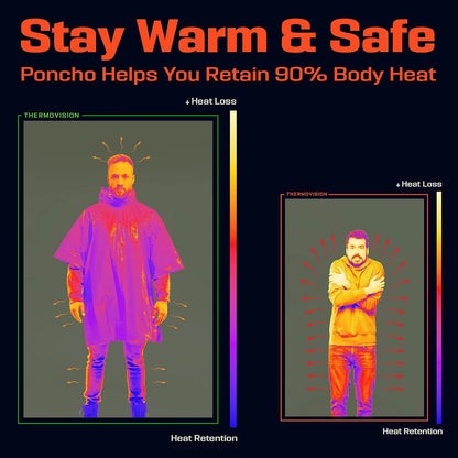Poncho Mylar | Oranje | 1pc