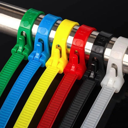 Kabelbinders | Herbruik- en verstelbaar | Blauw | 100/200/300/500pcs