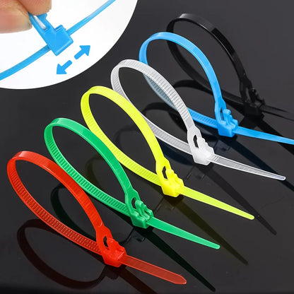 Kabelbinders | Herbruik- en verstelbaar | Blauw | 100/200/300/500pcs